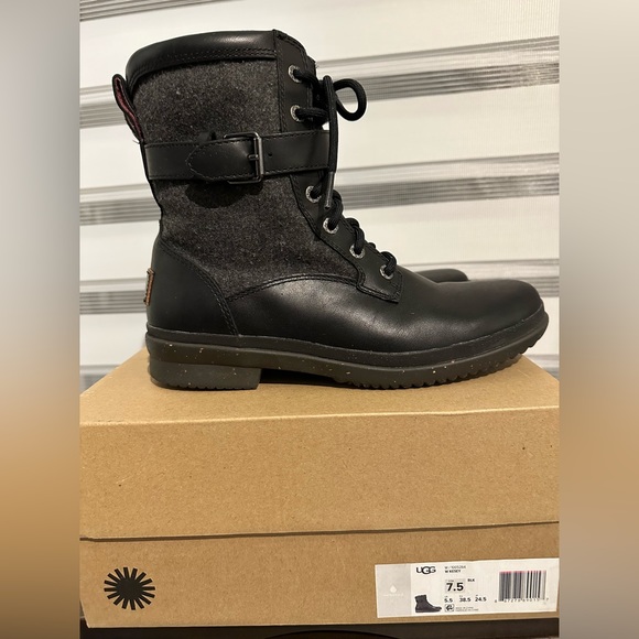 Women’s Black Ugg Kesey Waterproof boot size 7.5 - Picture 2 of 8